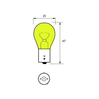 Durite 12V (581) BAU15S Yellow LED Auto Bulbs | Re: L-005-81Y